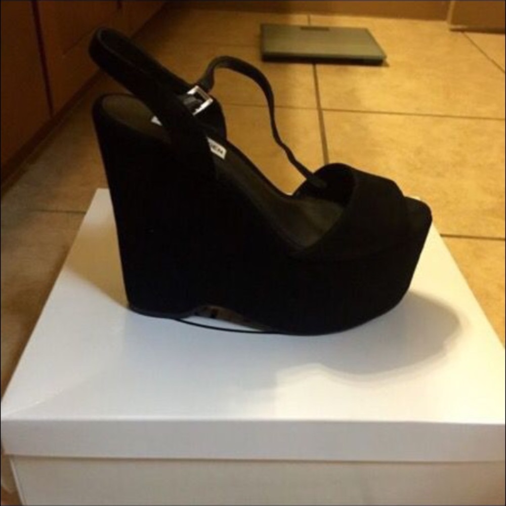 Steve Madden Jaylee black suede - BRAND NEW, Sz. 8